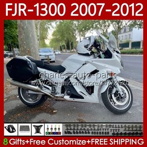 Kit de corpo para Yamaha FJR-1300 FJR1300A FJR1300A FJR 1300 A CC 2001-2012 Brilho White Bodywork 108No.100 FJR-1300A 2007 2009 2010 2011 2012 2011 07 08 09 10 11 12 OEM Feeding