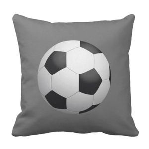 Pillow Case Throw Cover Football Soccer Ball Sports Game Goal Decorative Home Decor Square18 X 18 Inch Pillowcase