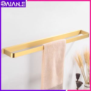 Towel Racks Bar Gold Brass Holder Wall Mounted Washroom Toilet Rack Hanging Single Decorative Bathroom Accessories