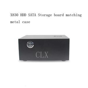 ラズベリーPI X830 3.5インチHDD SATA収納ボードマッチングメタルケース/エンクロージャー電源制御スイッチ冷却ファンキット