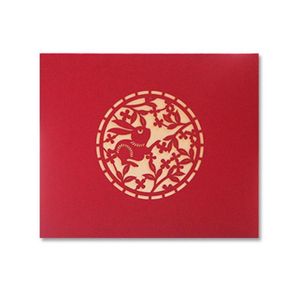 Glückwunschgeschenk großhandel-Grußkarten Glückwünsche Karte Meng Haustier Paradise Hohlpapier schnitzen handgefertigte origami Wünsche Geschenke Einladung D