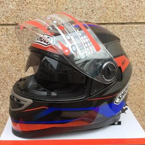 Motorradhelme Integralhelm SHOEI-NO.1 Männer und Frauen Doppellinse Sommersonnenbrille Four Seasons Cover