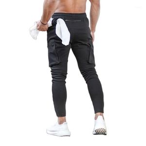 Men's Pants 2021 Pocket Jogging Casual Sports Fitness Feet Zipper Skinny Gym Jogger Small Pencil