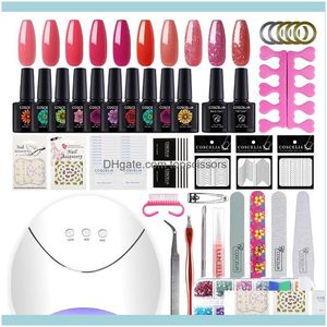 Salon Health Beautygel Nail Polish Kit med 60S 90S 120S TIMER SETTER LAMP Manicure Tools Q1QD Art Kits Drop Delivery 2021 HVKQ6