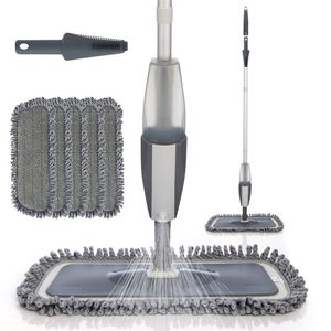 Microfiber Spray Mop For Floor Cleaning Wet and Dry 360 Degree Spin Dust With Water Tank Sprayer Include 3 Refill Pads 211215