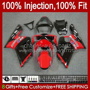 Кит для инъекций для Kawasaki Ninja ZX-636 ZX600 ZX 6R 6 R 600 CC 03-04 Body 8No.84 ZX 636 600CC ZX6R 03 04 ZX600C ZX636 ZX-6R 2003 2004 Объем OEM CUDLEWORK на стоковой красный BLK