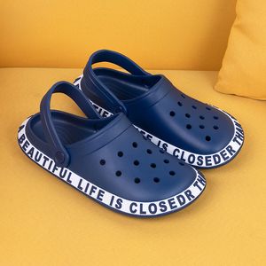 Flip Flops  Summer Colorful Slippers Indoor Men's Women's Sandy beach Hole shoes Soft Bottom Breathable and lightweight Lady Gentlemen