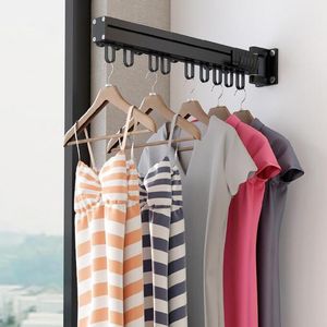 Hangers Racks Balkon Vouwen Kleding Opknoping Wandtype Invisible Venster Indoor Simple Clothes Drying Rack Outdoor Air Rod