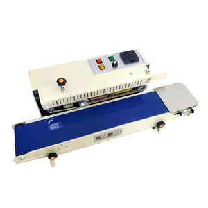 500W Continuous Band Sealing Machine Printable Date Film Bag Automatic Heat Sealer