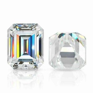 Tamanho inteiro 4x6 ~ 10x14mm branco d cor vvs1 gh ij cor moissanites occungle corte forma solta gemas pedra com certificado