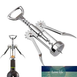 Oferta especial de aço inoxidável estilo de asa vermelho vinho corkscrew garrafa puxar ferramenta de cortiça de vinho abridor