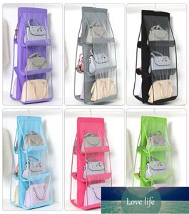 3 Layers Folding Shelf Bag 6 Pocket Foldable Hanging Bag Purse Handbag Organizer Door Sundry Pocket Hanger Storage Closet Hanger1 Factory price expert design