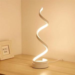 Wholesale art deco bedside lamps for sale - Group buy Table Lamps Lamp Modern Minimalist LED Spiral Acrylic For Living Room Bedroom Bedside Creative Art Deco Reading Light
