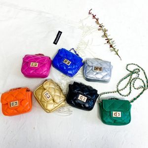 Children Mini Purse Cute Little Girl Small Coin Pouch Candy Color Kids Leather Crossbody Bags Toddler Purses Wholesale