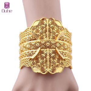 Guldfärgskedja Länk Chunky Armband Bangles För Kvinnor Vintage Smycken Armband Bröllop Tillbehör