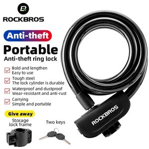 Rockbros Bicycle Lock Bike Portable Anti-Theft Ring Mtb Road Cycling Cable Motorcycle Vehicle Accessori 220125