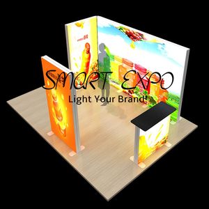 Exhibición de publicidad de caja de luz modular de 20 pies con kits de marco Bolsa de transporte de impresión personalizada