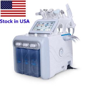 Oxygen Jet 6 in1 H2-O2 Hydro Dermabrasion RF Bio-lifting Spa Facial Ance Pore Cleaner Hydrafacial Microdermabrasion Machine Skin Care Tools