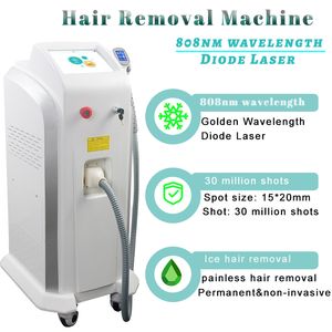 Diode Laser 808NM Ледяные волосы Удаление волос Профессиональная Машина красоты 30 миллионов выстрелов 800W Руководство питания