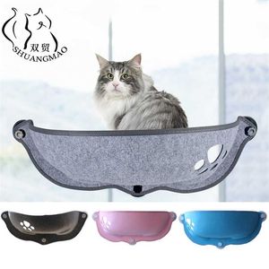 Shuangmao Pet Cat Window Hammock Bearing 20kgの家のための20kgの家の家のための犬のラウンジャーの吸引ハンモック貯蔵快適なペット数211006