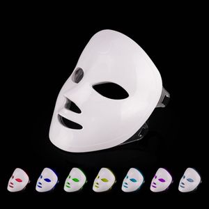 Foton LED Mask 7 Luzes Terapia Cuidados com a pele Facial para tratamento Acne USB Wireless