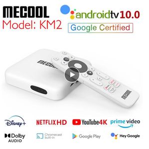 MECOOL KM2 4K Android 10 TV Kutusu Amlogic S905x2 2GB 8GB USB3.0 2T2R Çift WiFi HDR VS X96 MAX PLUS