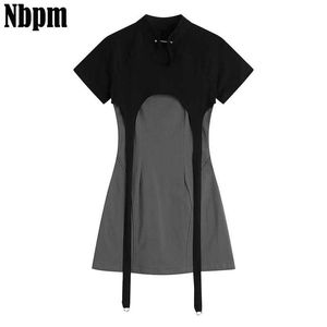 Women Spaghetti Strap Two Piece Dress Solid Shawl Fashion Sundresses Party Wear Outfits Slim Sexy Backless Dress Streetwear 210529