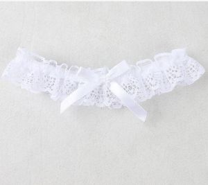 New Arrive Hot sell white Lace Garters bowknot flowers Leg ring Wedding Bridal Garters shuoshuo6588