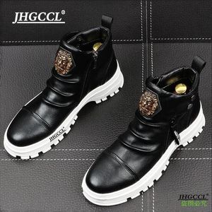 Luxe Marque Mafu Love High End Boots Anti-Wrinkle Gang Wedding Shoes Punk Comfort Shoe Chaussure Homme Cowboy Motorcycle Work Safet Boot A23