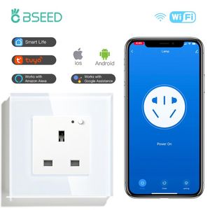 Smart Home Control BSEED UK Socket WiFi Outlet Work With Alexa Google Life App Remote Timer Wall Sockets 13A
