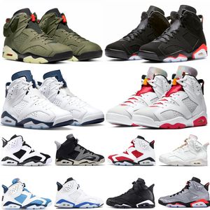 6s scarpe da pallacanestro Uomini 6 UNC Hare Hare Gold Hoops Mens Tech Chrome Oreo Oreo Carmine Bordeaux Sneakers Nero Cat Midnight Navy 7-13