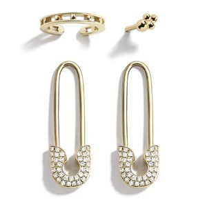 Paperclip Body Jewelry safety Pin Ear Studs fashion elegant women Earrings