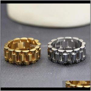 Drop Delivery 2021 Luxury Designer Fashion Band Rings For Womens Mens Watch Watches Style Ring Cuff Bracelet High Quality Stainless Steel Men