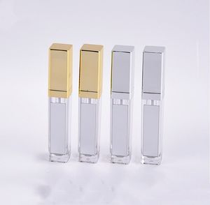 7ml Kwadratowy Lip Gaze LED Z Light Lustro Jasne Złoty Kolor Lip Color Tube DIY Sub butelki Butelki T2I52499