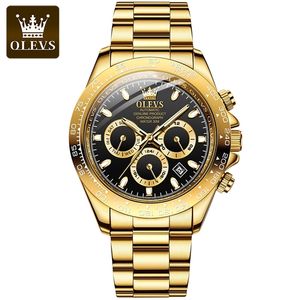 Olevs Top Marke Herren Automatische mechanische Uhr Tiefwasserdichte Edelstahlband Kratzfestes Männer Automatische Armbanduhr 210804