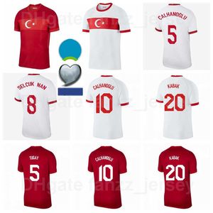 2020 Europa Copa Turquía Soccer Jersey Turquia National Team 3 Demiral 4 Soyuncu 7 Menos de 6 Tufan 13 Meras Yokuslu Tekdemir Camisa de Fútbol Kits Euro Patch