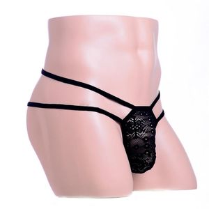 Männer Sexy Spitze G-String T-Back Slip Sissy Dessous Unterhose Unterwäsche Low Rise Tanga