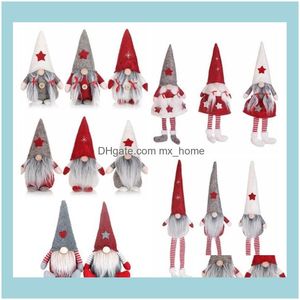 Decorazioni Festive Forniture del partito domestico Gardenchristmas No Volto Dolls Claus Finestra Decorazione Santa Doll Cartoon Funny Xmas Gifts Christma