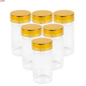 47*90*34mm 100ml Glass Bottles Glod Screw Cap Jars For Liquid Candy Gift Eco-Friendly 24pcs Free Shippingjars