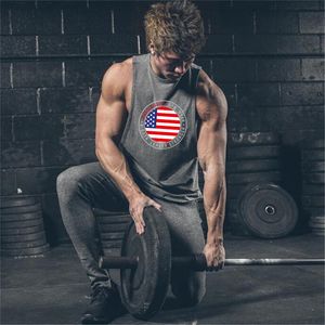 Muscleguys Brand Gymkläder Fitness Mens Tank Top Män Bodybuilding Stringer Tank Tops Workout Singlets Ärmlös tröja 210421