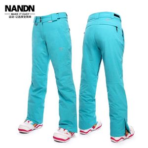 Kayak pantolon nandn kadın su geçirmez snowboard kadın nefes alabilen rüzgar geçirmez en kaliteli kış sıcak pantolon lady wp1521