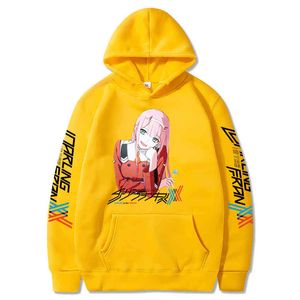 Darling i Franxx Anime harajuku noll två tryckta långärmade hoodies för män / kvinnor Y0319