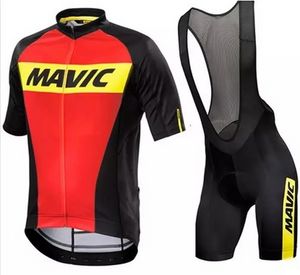 2022 프로 Mavic 자전거 사이클링 유니폼 턱받이 반바지 Ropa Ciclismo Maillot 빠른 드라이 셔츠 사이클링 의류 자전거 의류 MTB Sportwear