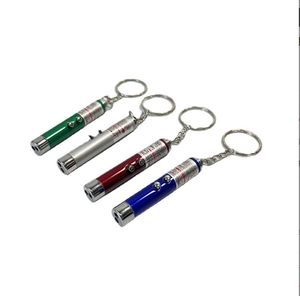 2021 Red Laser Pointer Pen Key Pierścionek z białymi światłem LED Pokaż przenośne podczerwieni Stick Funny Cats Zabawki Pet Hurtownie