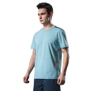 Mens Tracksuit Kläder T-shirts Tees Sommar Män Träning Kortärmad Fitness Sport Wicking Quick-Torking Soft Running Casual Stretch T-shirt