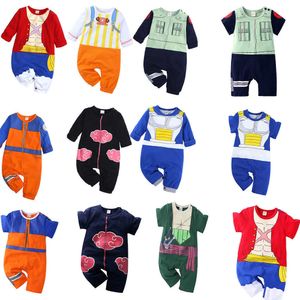 Аниме косплей новорожденных хлопчатобумажные розыгрыши короткие / с длинными рукавами один кусок комбинезон младенческих мальчиков хэллоуин костюм комбинезон Q0910