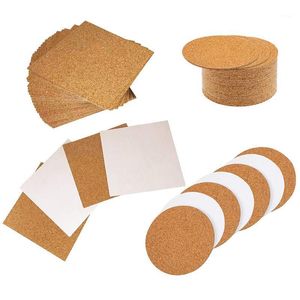 Storage Bags Cork Round And Square, 80 Pack Backing Sheets For Wall Decoration, Party Supplies Coasters DIY Crafts
