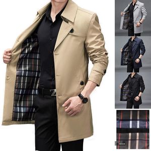 Мужские траншеи Cloak 2021 весна и осенняя куртка средней длины