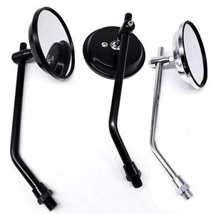 Motorcycle Mirrors 10mm 8mm Universal Side Mirror Rear View Convex Black Retrovisor Moto For R1200GS S1000XR S1000R G310