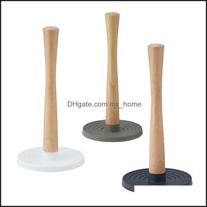 Napkin Decoration Aessories Kitchen, Bar Home & Gardennapkin Rings Paper Towel Holder Dining Table Vertical Roll Rubber Wood Abs Base Tissue